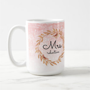 Mug Madame Rose Gold Papillon Rose Pailleté Baby Showe