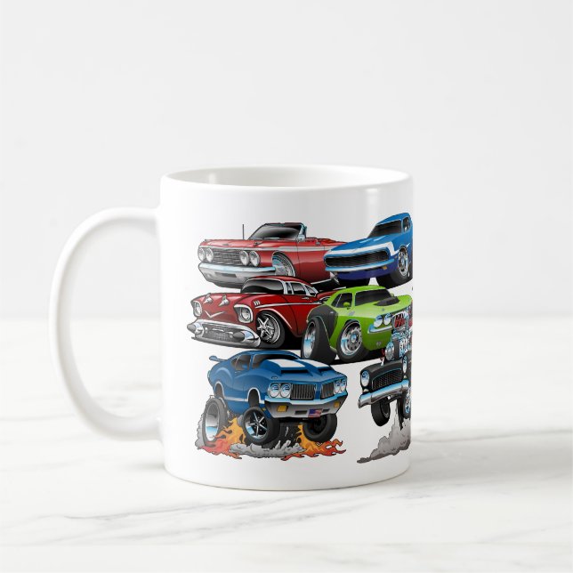 Mug Mademoiselle de voiture ! Caricature des voitures  (Gauche)
