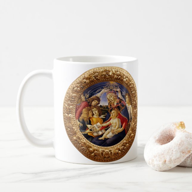 Mug Madone du Magnificat de Sandro Botticelli (Avec donut)