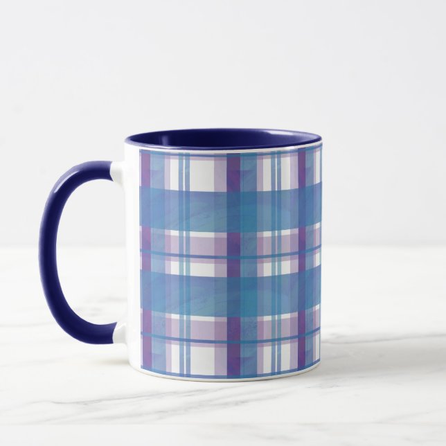 Mug Madras Plaid Blue et Purple (Gauche)