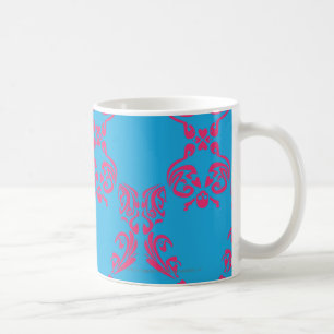 Mug Magenta-Aqua de damassé