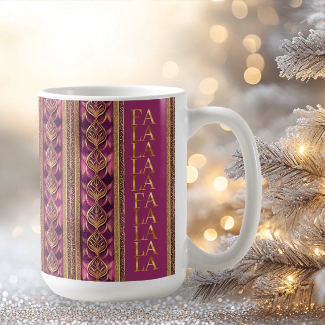 Mug Magenta Gold Fa Noël La La Motif#27 ID1009 (Créateur téléchargé)