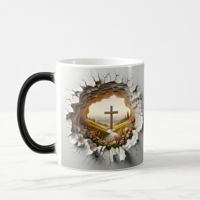 Mug Magic 3D Christian Cross (Gauche)