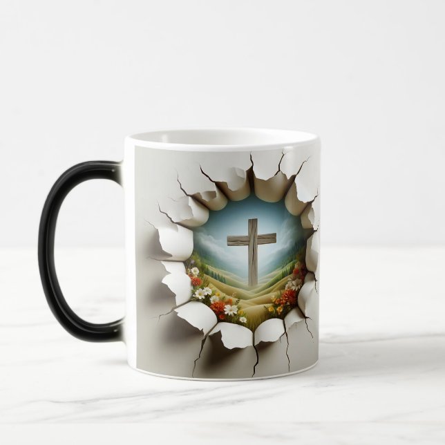Mug Magic 3D Christian Cross (Gauche)