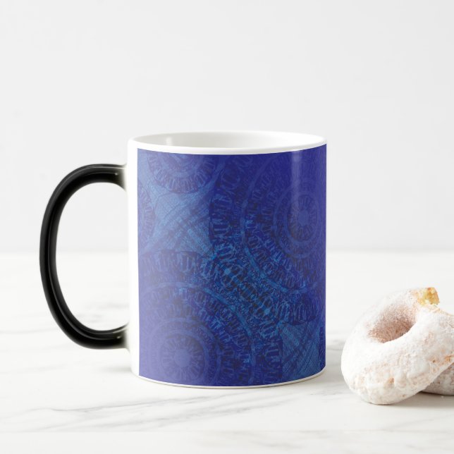 Mug Magic Acceptation | Médaillons de violet violet bleu Ind (Avec donut)