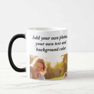 Mug Magic Add your own photos, text and background throw pi