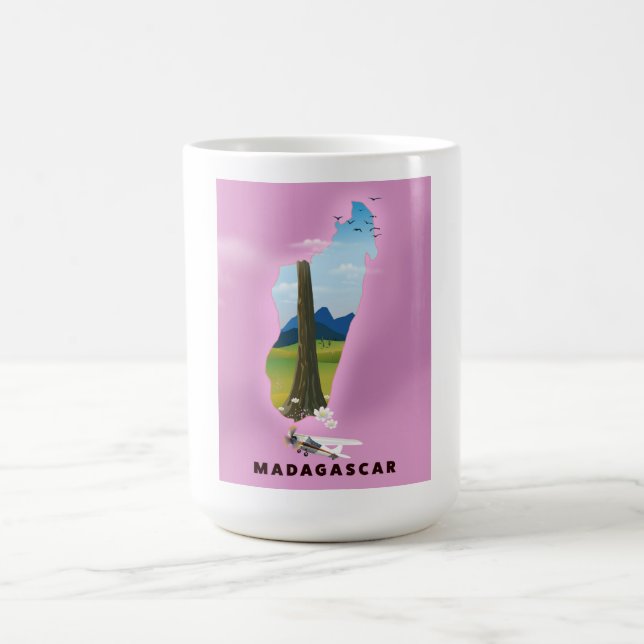 Mug Magic Affiche de voyage illustrée à Madagascar (Centre)