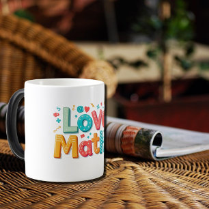Mug Magic Aime les maths - typographie amusante