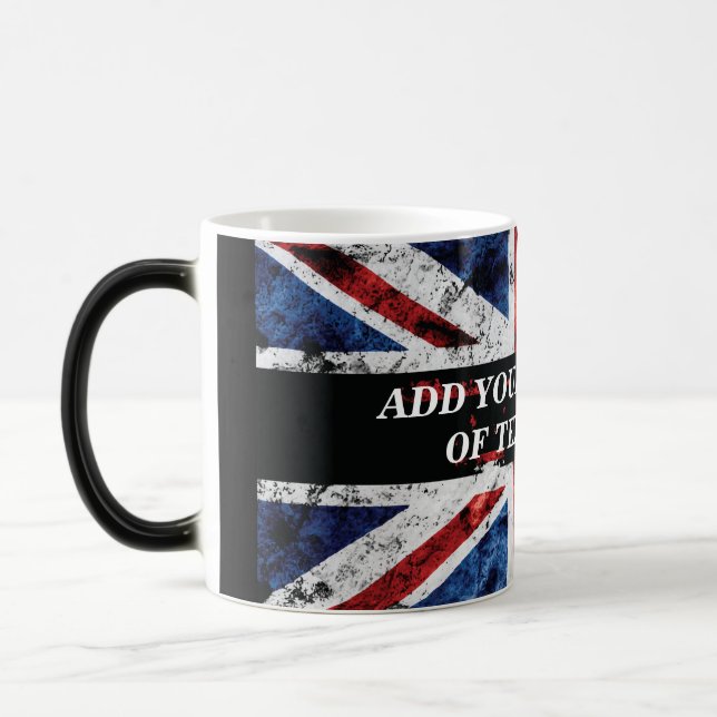 Mug Magic Ajouter votre texte sur le drapeau anglais Jeu d'o (Gauche)