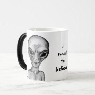 Mug Magic Alien gris, je veux croire