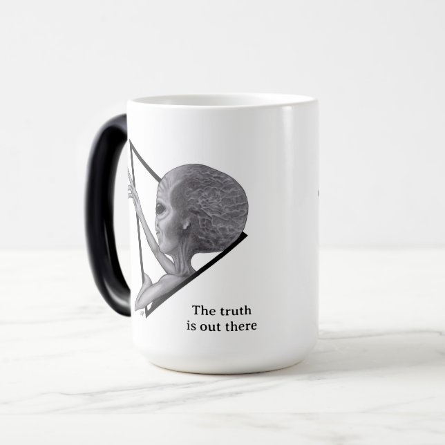 Mug Magic Alien gris, la vérité est là (Devant gauche)