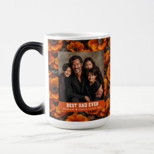 Mug Magic Anémones Orange Jardin Meilleur Papa Chien Luxe