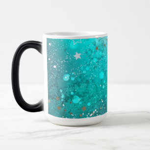Mug Magic Arrière - plan à huile Turquoise de la menthe