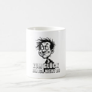 Mug Magic Art de dessin animé avec citation « Heureusement…