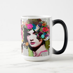 Mug Magic Art de style Collage papier Femmes Vintages