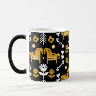 Mug Magic Art populaire de cheval scandinave