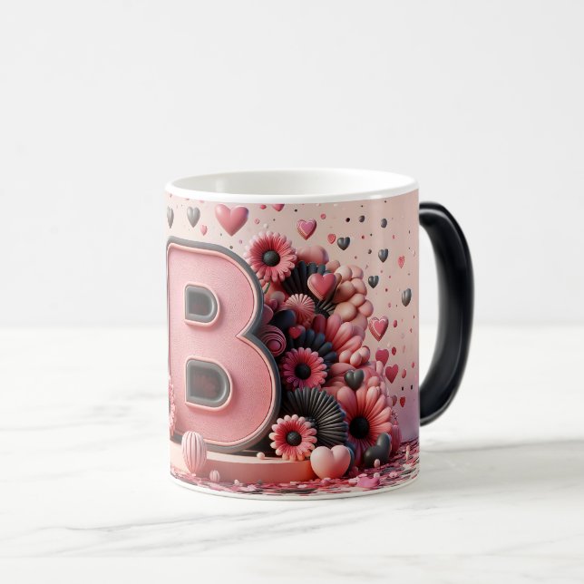 Mug Magic B Valentine Alphabet 3D (Devant droit)