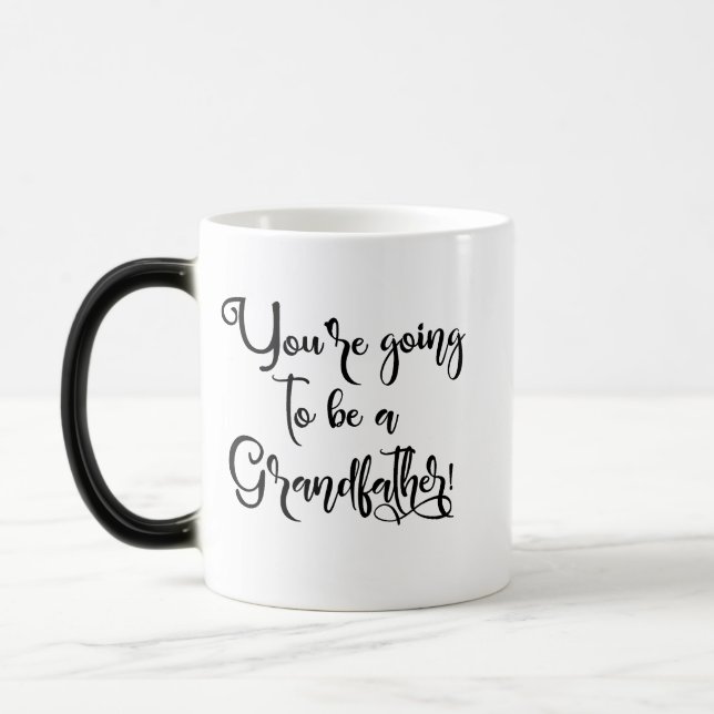 Mug Magic Baby Nouveau Grand-Père Papa Message caché Surpris (Gauche)