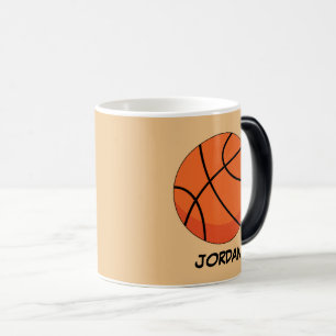 Mug Magic Balle de basket-ball en dessin   Ajouter un nom