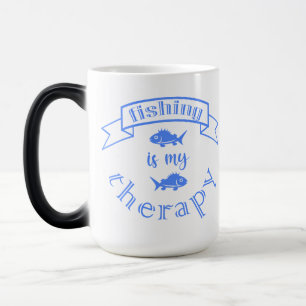 Mug Magic Bannière ruban La pêche est ma thérapie