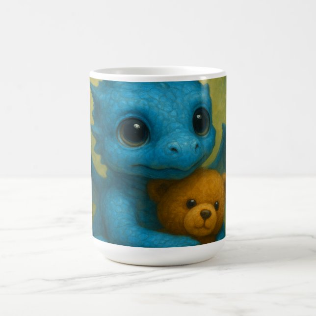 Mug Magic Beau Chiot Bébé Bleu avec Ours Teddy (Centre)