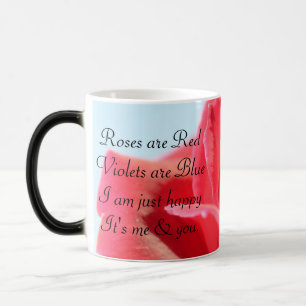 Mug Magic Beau poème rose et d'amour