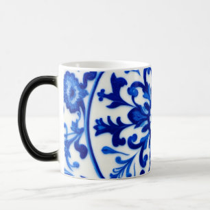 Mug Magic Bébé bleu pastel et blanc floral français fantaisi