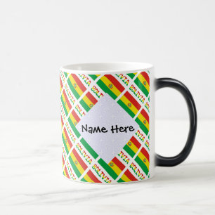 Mug Magic Bolivie Drapeau Bolivien Personnalisé en Carreaux