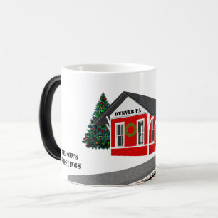Mug Magic Bonnes Fêtes Train Depot Votre Ville Année Coupe