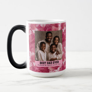 Mug Magic Bouquet d'Amaryllis rose Hommage au papa chat
