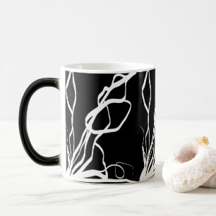 Mug Magic Bouquet Noir : Abstrait noir et blanc