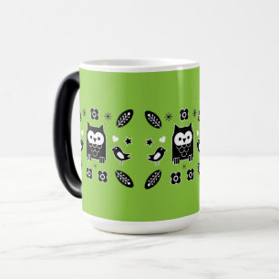 Mug Magic Cadeau d'art populaire de Chouette scandinave