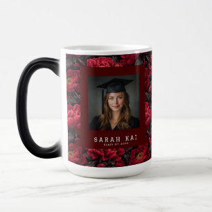 Mug Magic Cadeau de fin d'études floral de pivoines uniques