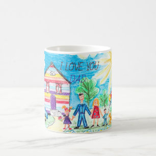 Mug Magic Cadeau de mémoire de famille de dessin d'enfant pe