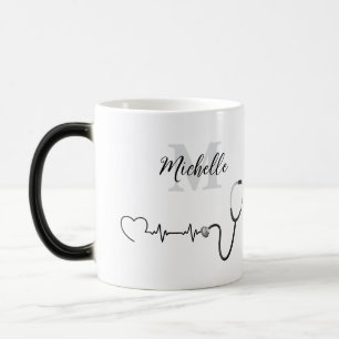 Mug Magic Cadeau de retraite avec stéthoscope et battement d