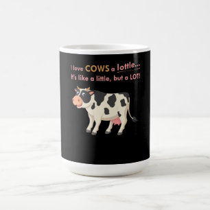 Mug Magic Cadeau de vache J'aime les vaches un peu