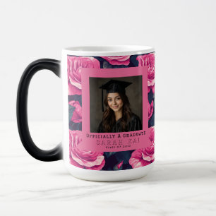 Mug Magic Cadeau floral de rose coloré pour le diplômé