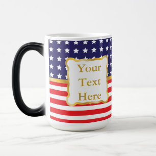 Mug Magic Cadre doré sur fond patriotique