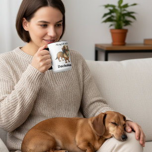 Mug Magic Café Brown mûr mou mou avec My Dachshund