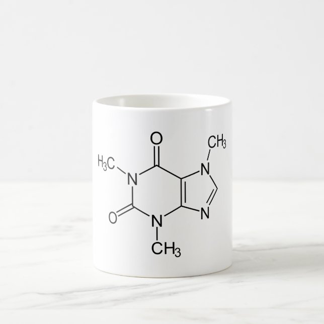 Mug Magic Caféine Molécule Chimie Café Atomes (Centre)