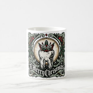 Mug Magic Carte de Noël vintage pour le dentaire