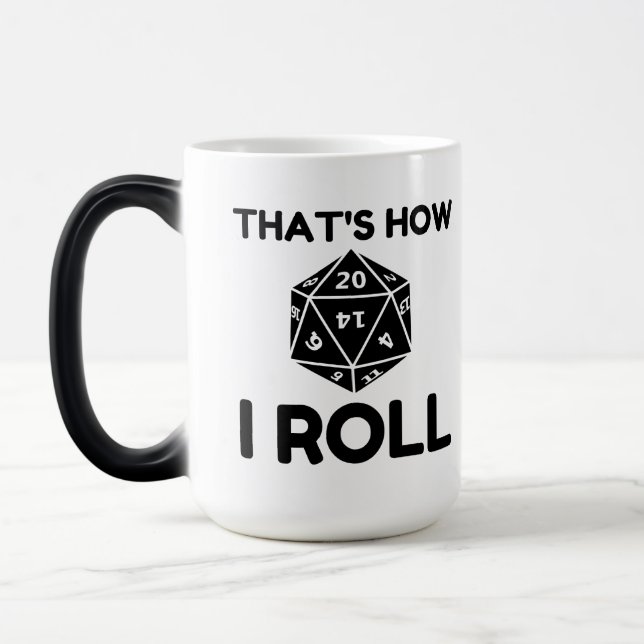 Mug Magic C'est comme ça que j'enroule les dés à 20 côtés (Gauche)