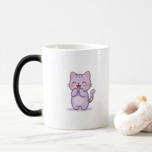 Mug Magic Chat Mignon de Dessin Animé qui Rit