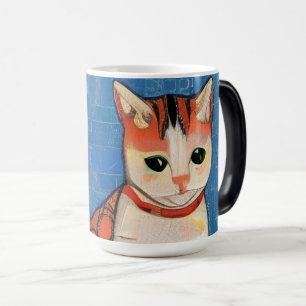 Mug Magic Chat mosaïque marocaine art abstrait gingembre ble