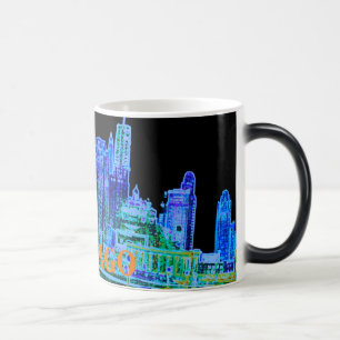 Mug Magic Chicago Michigan Avenue 1940's Art Color Neon