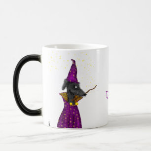 Mug Magic Chien de magie noir personnalisé morphing magique