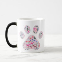 Chien Empreinte de patte Word Art