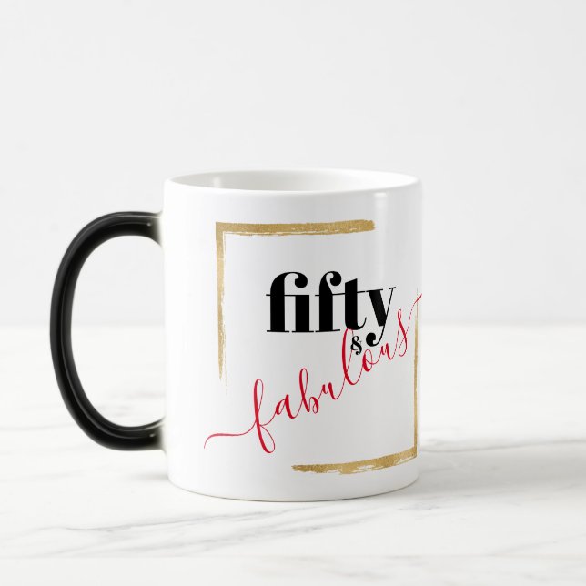 Mug Magic Cinquante et fabuleux Elégant 50e anniversaire (Gauche)