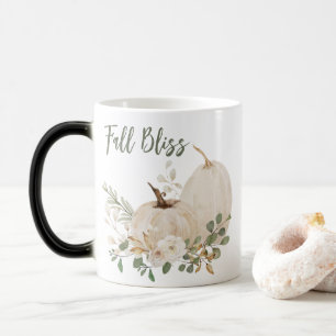 Mug Magic Citrouille et roses à l'aquarelle crème dorée Bonh