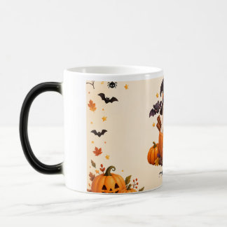 Mug Magic Club de café Kawaii Spooky Ghost Cat Citrouille